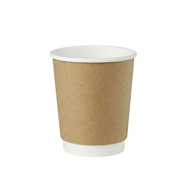 Double-walled Cup Cardboard 200 ml Ø 80 Brown (500 pieces)