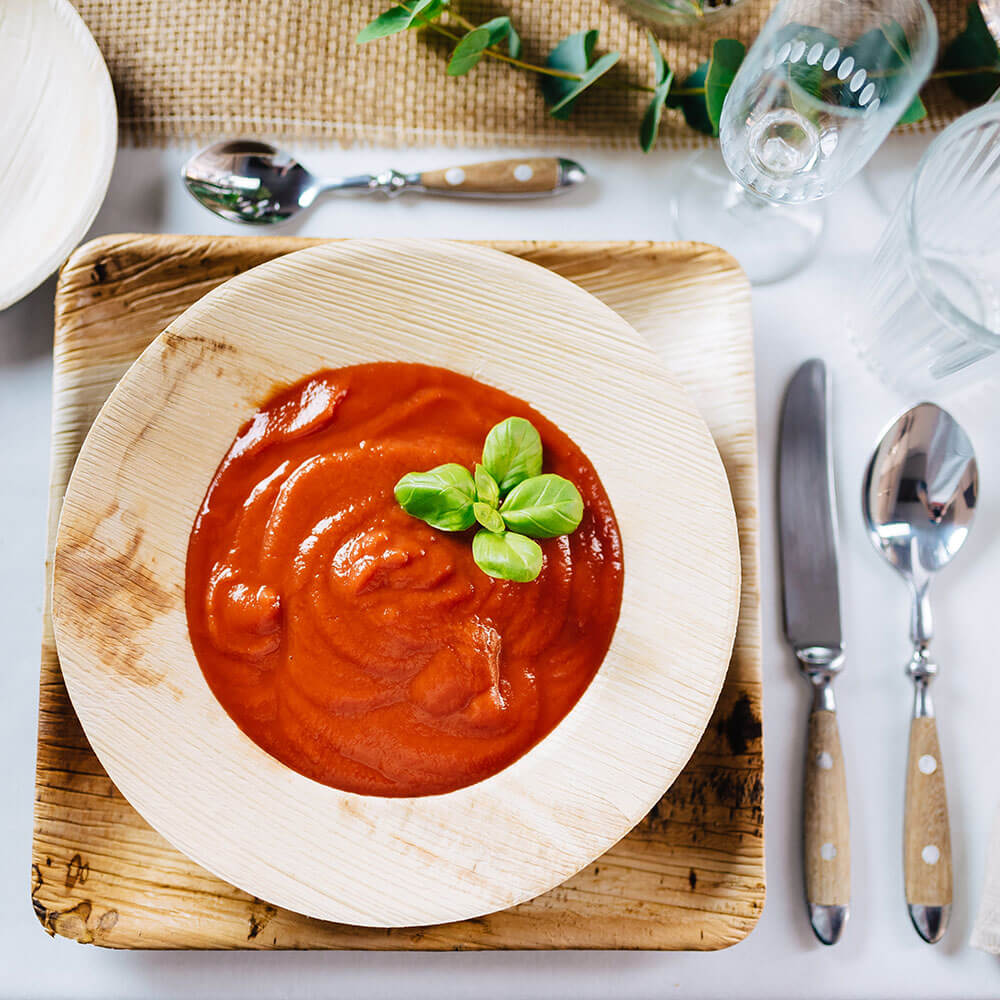 Round Plate Palm Leaf, Ø 23 cm, deep (200 pieces)