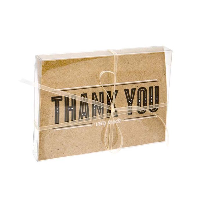 Plastic Gift Boxes 9.2x1.6x13cm Crystal Clear