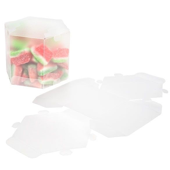 Frosted Hexagon Box 8.9 x 8.9 x 7.6 cm