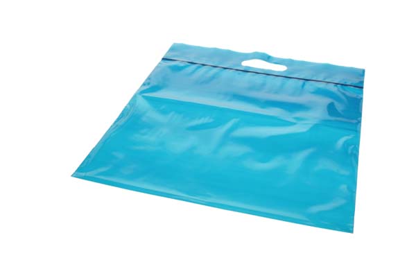 Plastic Carrier Bags Blue 22.9x8.2x18.4cm 75 micron