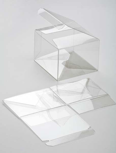 Plastic Gift Boxes 8.9x8.3x6cm Crystal Clear with Autolock Bottom