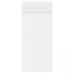 Grip Seal Bags with Hang hole 6.5x25.5cm Crystal Clear PP 50 micron