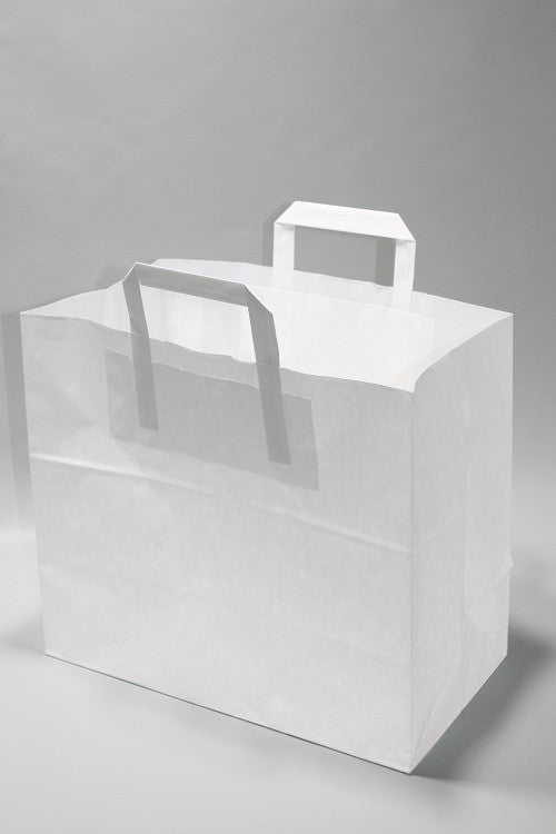 Paper Carrier Bags 18x8x22cm White Kraft 70 g/qm