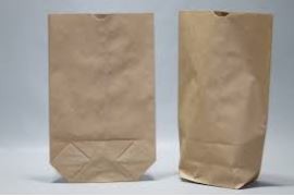 Cross Bottom Bags Kraft (content 0.5 kg) 14x22cm - 1 ply 70 grs