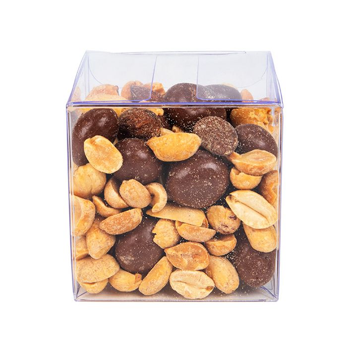 Plastic Gift Boxes 6,4x6,4x6,4 cm Crystal Clear with Autolock Bottom