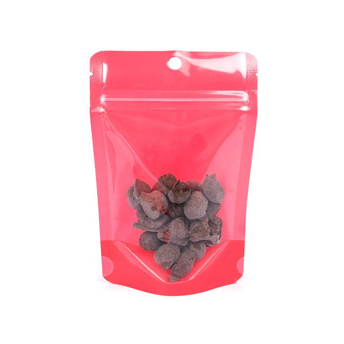 Stand Up Pouches Transparent/Neon Watermelon 10,2x6x15,2 cm