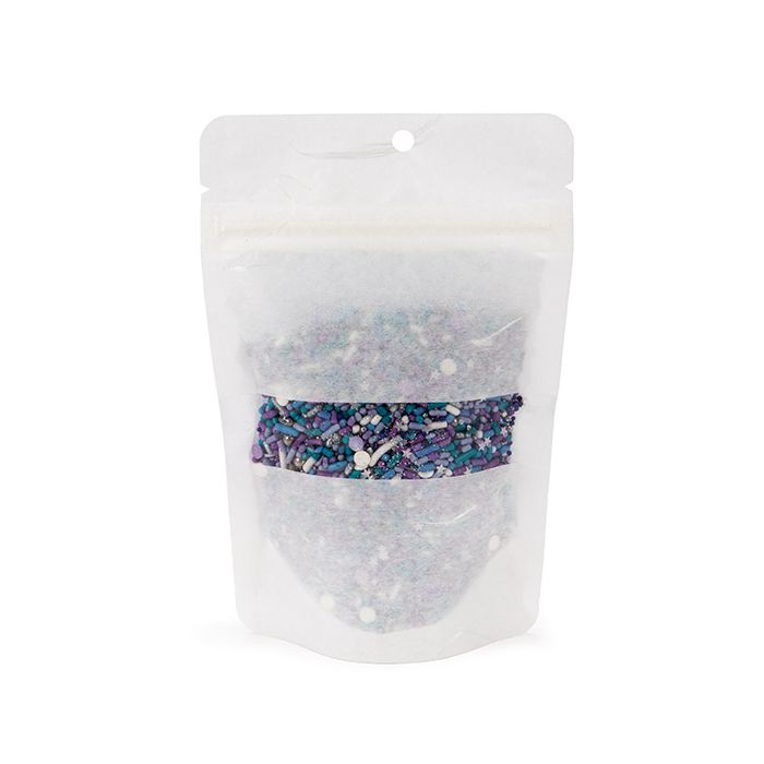 Eco Friendly Stand Up Pouches Rice Paper White With Rectangle Window With Hanghole 10,2x6x15,2 cm