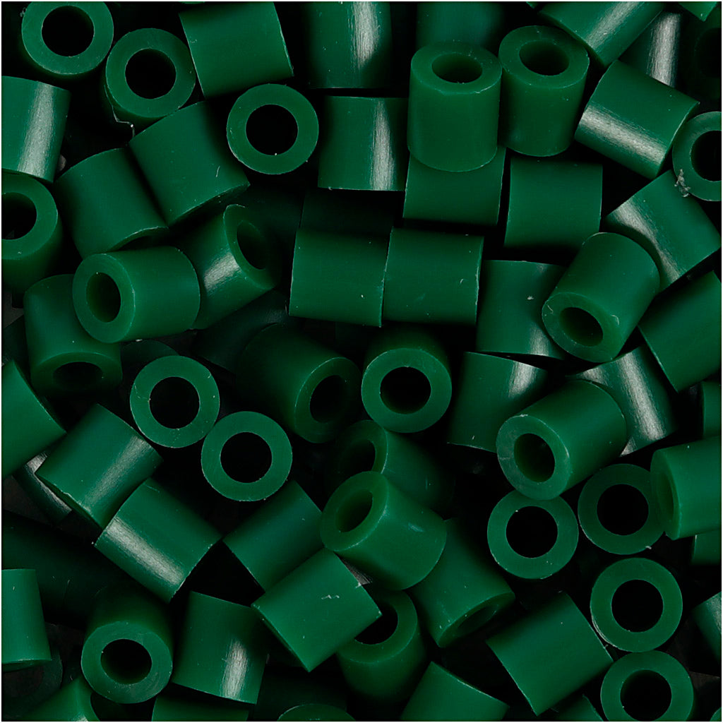 Perles à repasser, dim. 5x5 mm, diamètre intérieur 2,5 mm, medium, vert (32230), 1100 pièces/ 1 Pq. [HOB-751380]