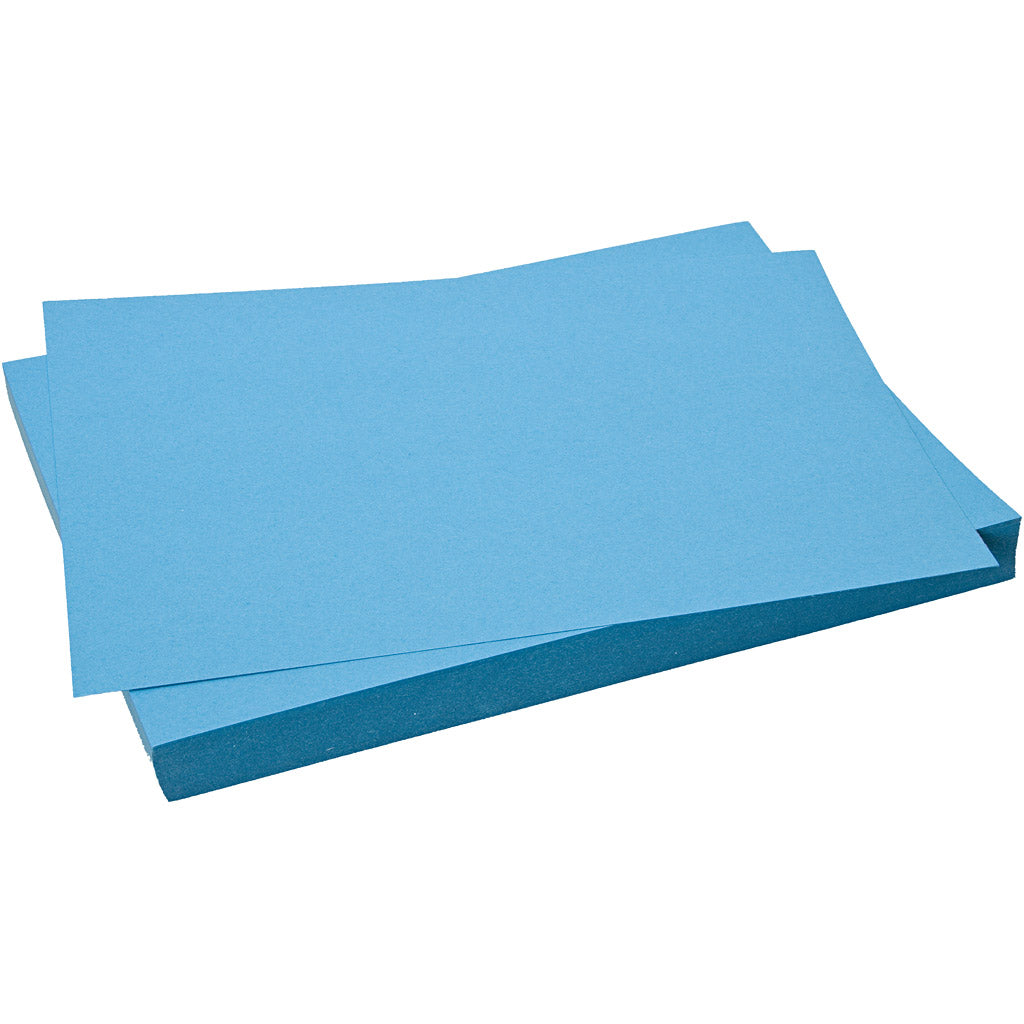 Papier Cartonné, feuille 50x70 cm, 270 gr, bleu, 10 flles/ 1 Pq. [HOB-540952]