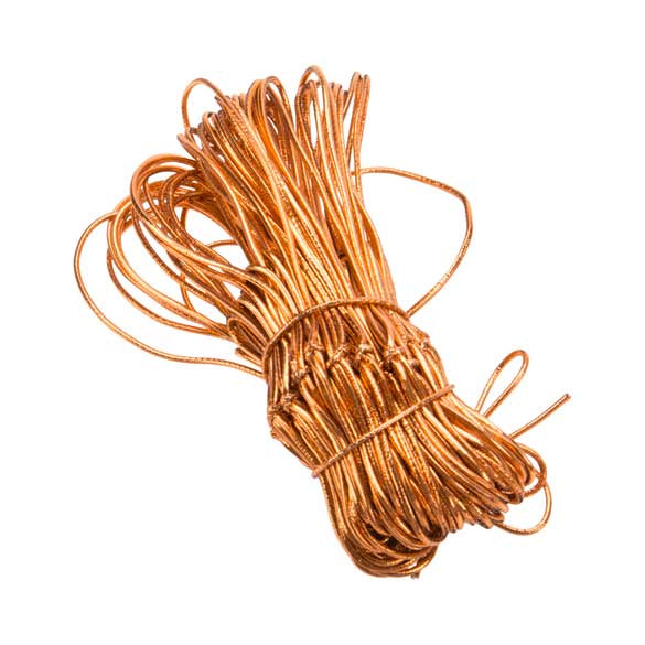 Ruban élastique de décoration Vinyle Stretch à dérouler cuivre métallique 25,5 cm (50 Pièces) [10MC]