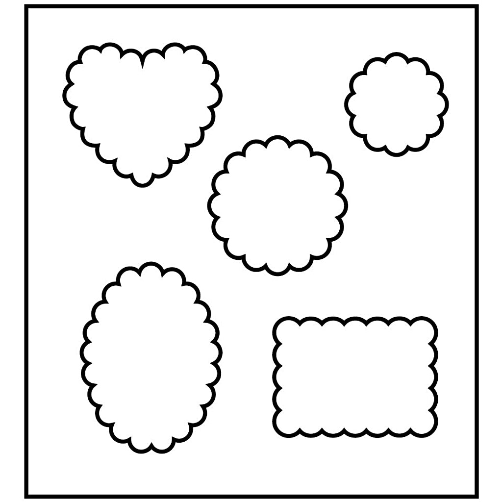 Steel Ruled Die, shape with curved edges, size 14x15,25 cm, thickness 15 mm