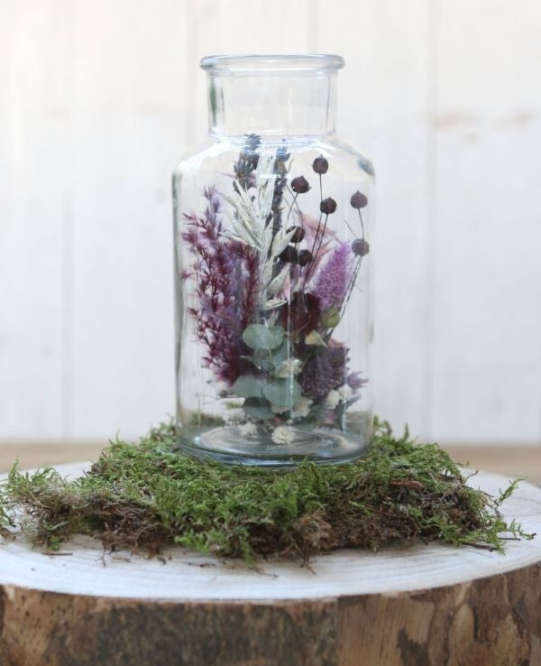 Fiole en verre de 16cm de haut Ø 8cm (plateau de 12 pièces) [IFS-129195]