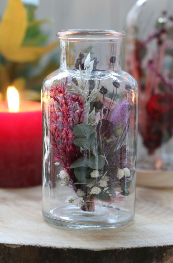 Fiole en verre de 16cm de haut Ø 8cm (plateau de 12 pièces) [IFS-129195]