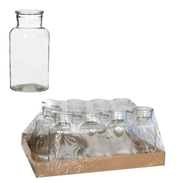 Fiole en verre de 16cm de haut Ø 8cm (plateau de 12 pièces) [IFS-129195]