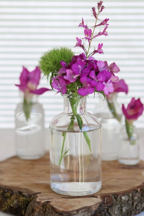 Bouteilles en verre Ø7 h: 12 cm Transparent (20 Pcs) [IFS-129196]