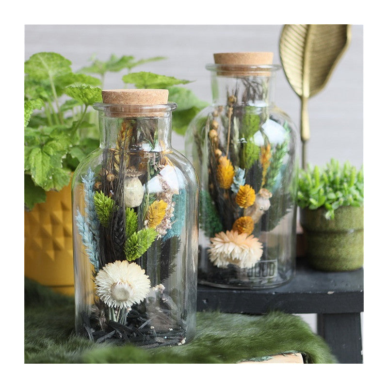 Fiole en verre de 20cm de haut Ø 10cm (plateau de 6 pièces) [IFS-129198].