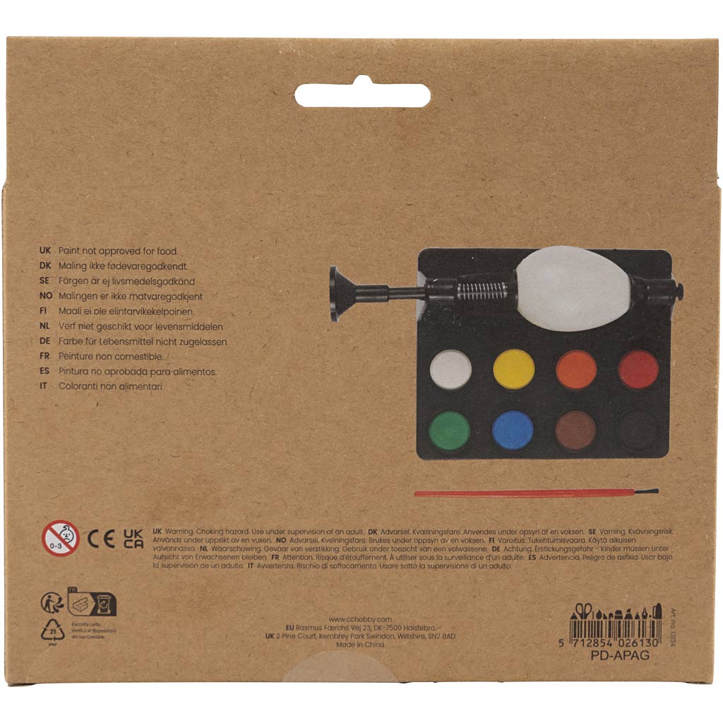 Support pour peindre les oeufs, L : 16,5 cm, noir, 1 set [HOB-13134]
