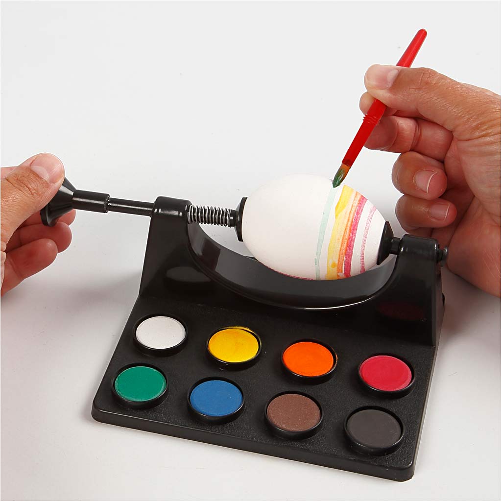Support pour peindre les oeufs, L : 16,5 cm, noir, 1 set [HOB-13134]