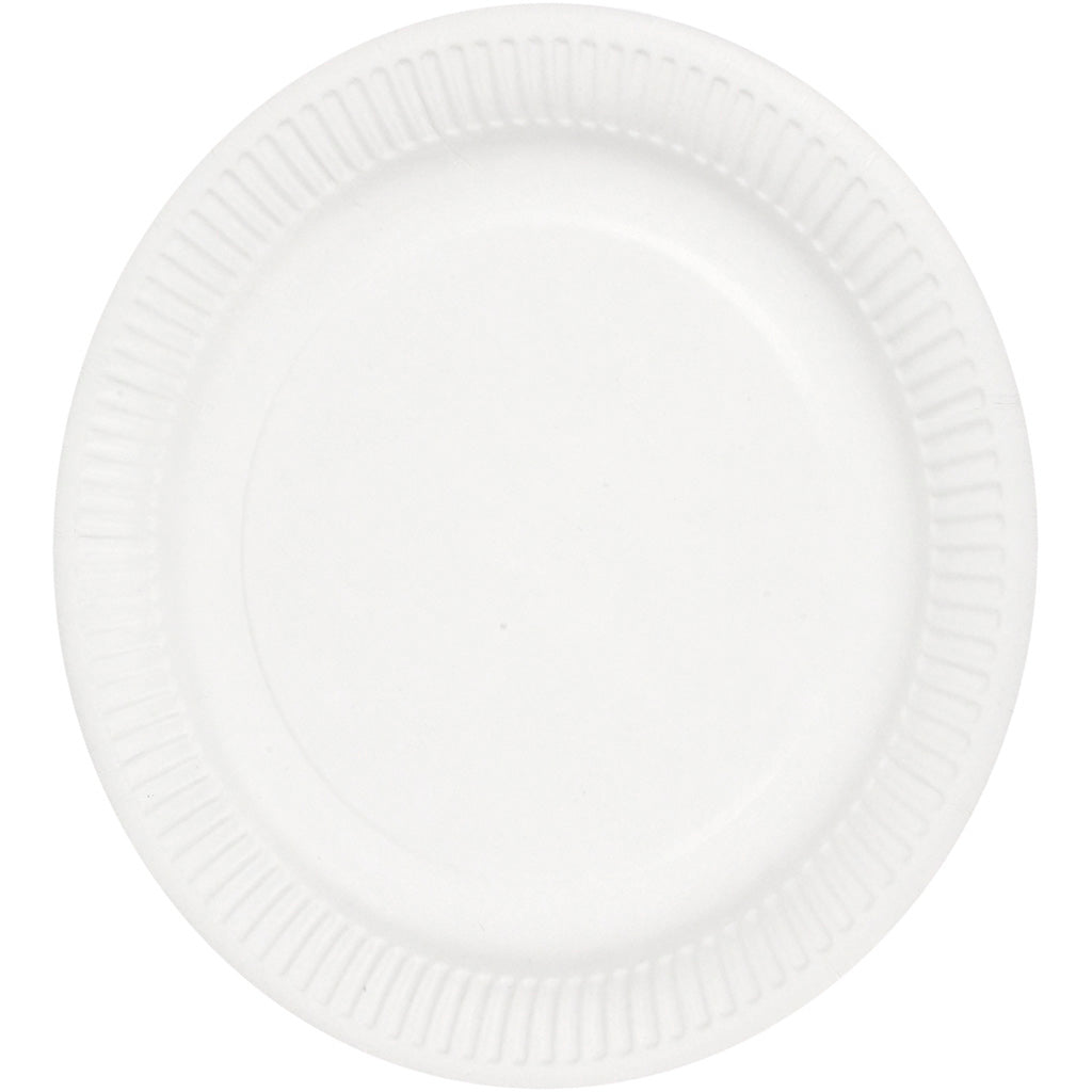 Assiettes en carton, d 23 cm, 100 pièces/ 1 Pq. [HOB-13206]