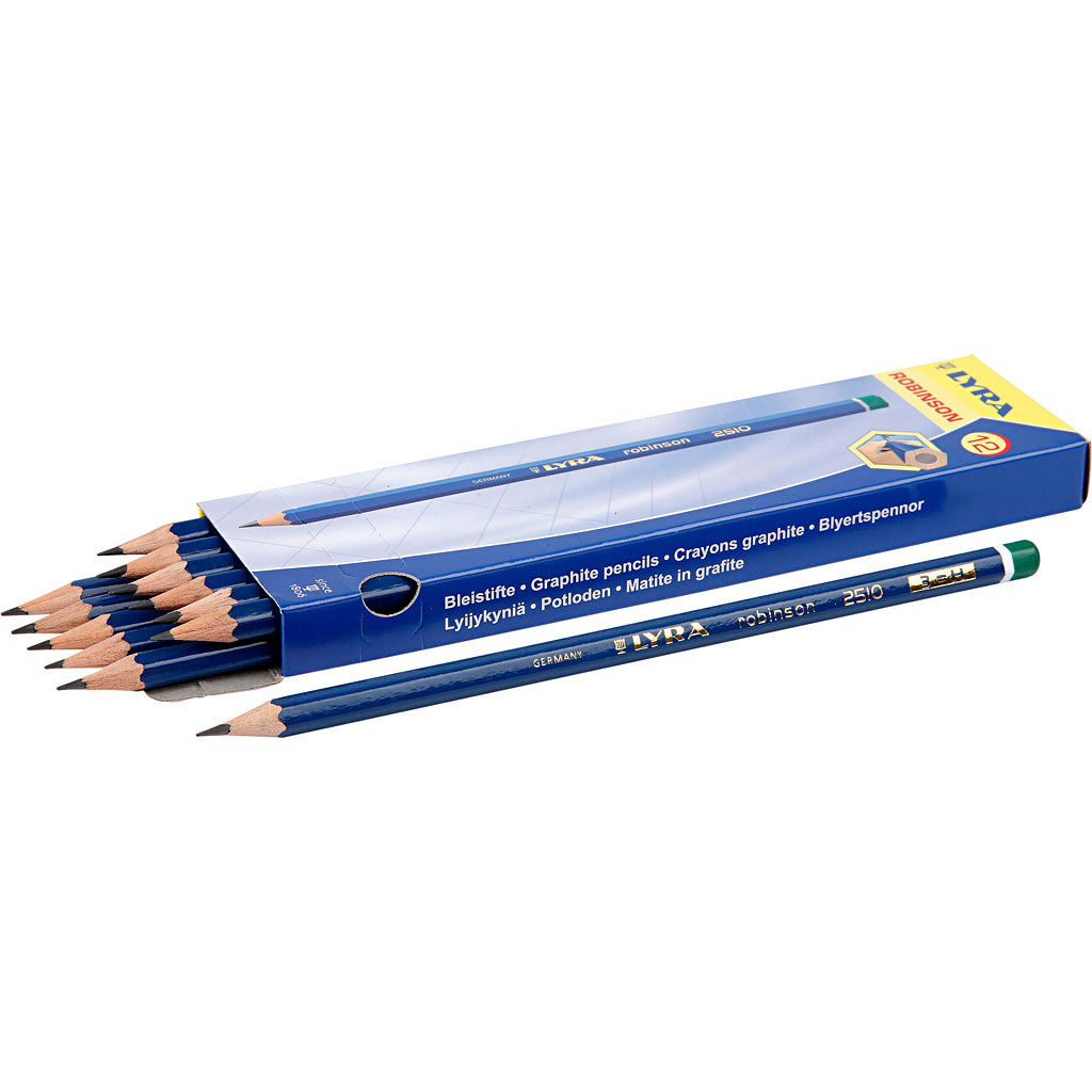 Robinson Pencils, dia. 6,8 mm, H, lead 2 mm, 12 pc