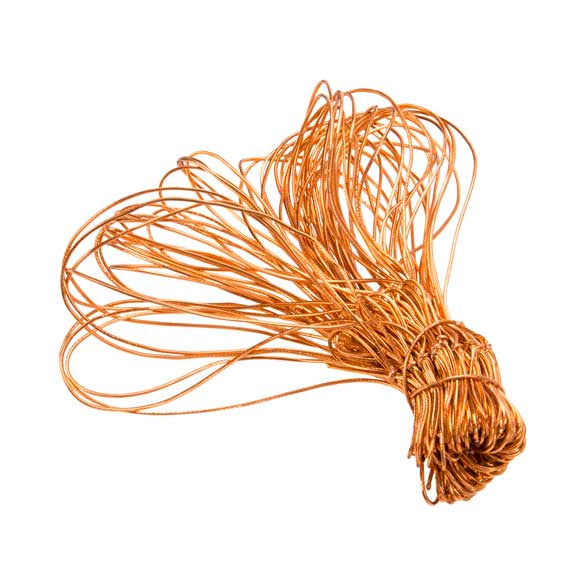 Ruban élastique de décoration Vinyle Stretch à dérouler cuivre métallique 40.5cm (50 Pièces) [16MC]