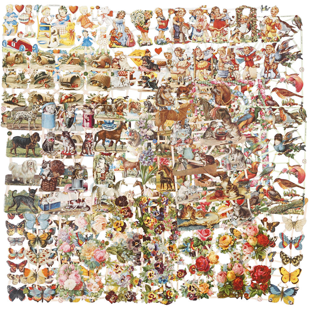 Découpes vintage, toute l'année, feuille 16,5x23,5 cm, 30 flles/ 1 Pq. [HOB-19369]