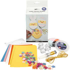 Mini Kit DIY Décorations en papier, papier cartonné avec décoration, 1 set [HOB-100758]