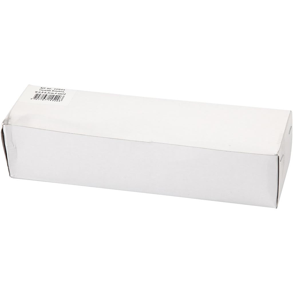 Pinceaux à vernis, L : 19,5-21 cm, L : 25-63 mm, Plat, 4 pièces/ 1 Pq. [HOB-10544]