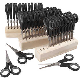 Ciseaux pour Enfants, L : 14 cm, droitier & gaucher, noir, 1 set [HOB-11199]