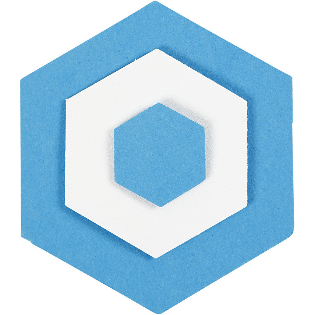 Perforatrices fantaisie, hexagone, dim. 25+49+75 mm, 3 pièces/ 1 Pq. [HOB-11271]