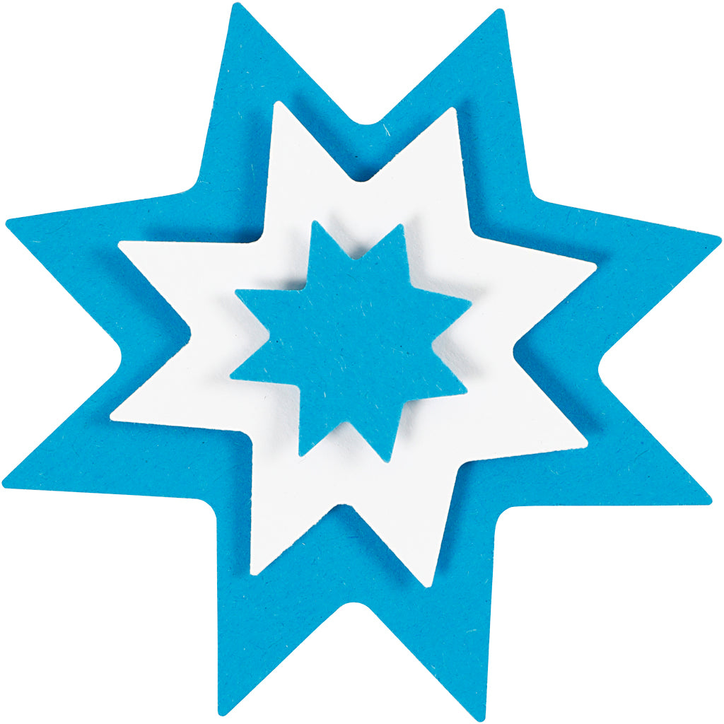 Perforatrices fantaisie, étoile graphique, dim. 25+50+75 mm, 3 pièces/ 1 Pq. [HOB-112781]