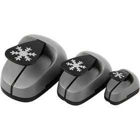 Perforatrices fantaisie, Flocons de neige, dim. 25+49+75 mm, 3 pièces/ 1 Pq. [HOB-112960]