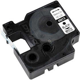 Cassette Dymo D1, L : 12 mm, blanc, 7 m/ 1 rouleau [HOB-11525]