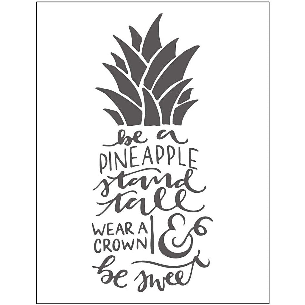 Gabarit d'embossage, mots ananas, dim. 11x14 cm, ép. 2 mm, 1 pièce [HOB-11763]
