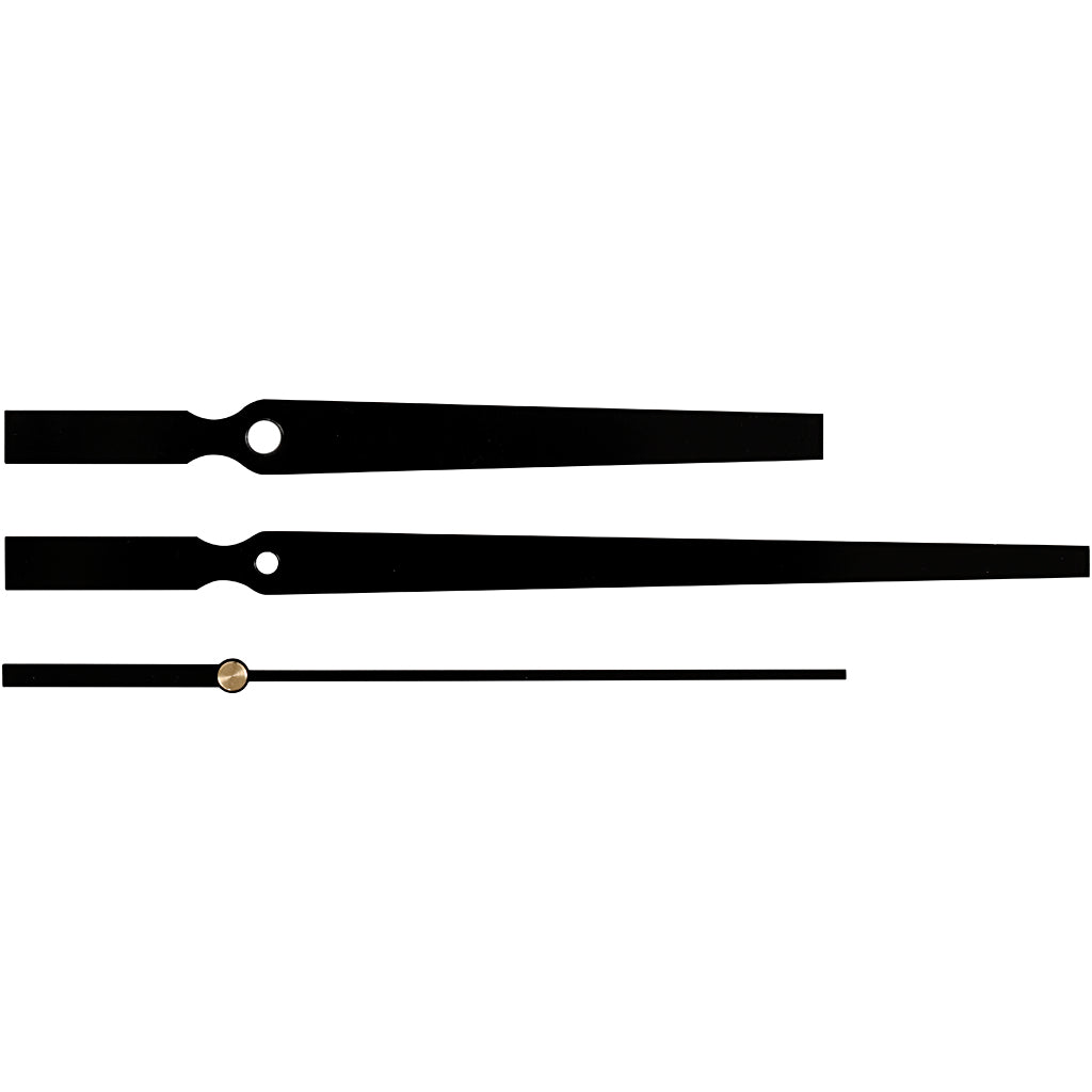 Aiguilles d'horloge, diamètre intérieur 4+6 mm, noir, 1 set [HOB-13009]