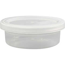 Pot en plastique avec couvercle, H : 24 mm, d 68 mm, 45 ml, 20 pièces/ 1 Pq. [HOB-13171]