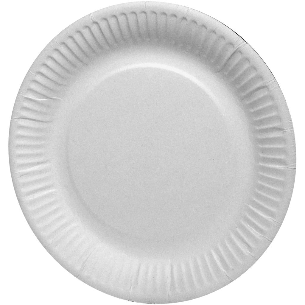 Assiettes en carton, d 15 cm, 100 pièces/ 1 Pq. [HOB-13202]