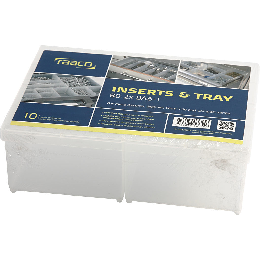 Boîte de rangement, dim. BA6-1, H : 80 mm, dim. 157x109 mm, 2 pièces/ 1 Pq. [HOB-13413]