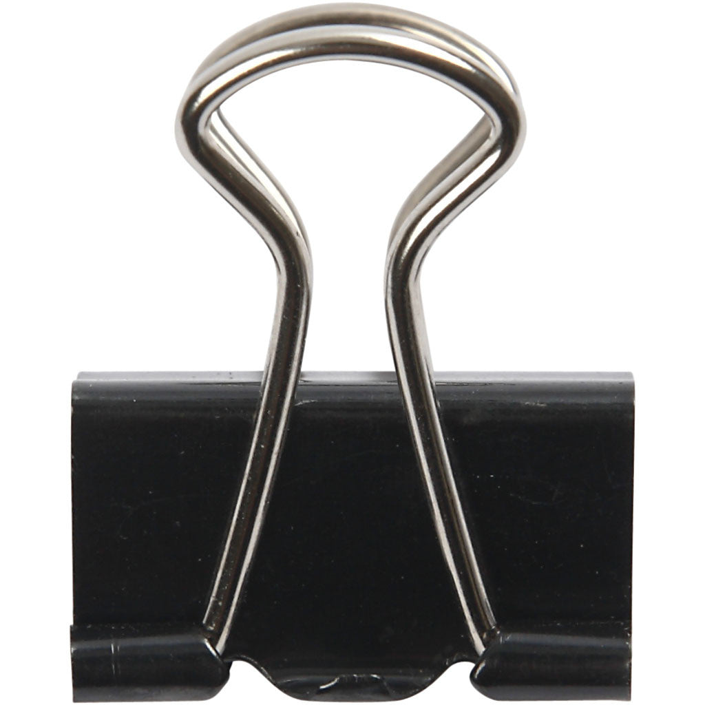 Pince-notes, L : 19 mm, noir, 40 pièces/ 1 Pq. [HOB-14208]