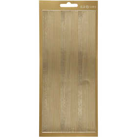 Autocollants, bordures, feuille 10x23 cm, or, 1 flles [HOB-170047]