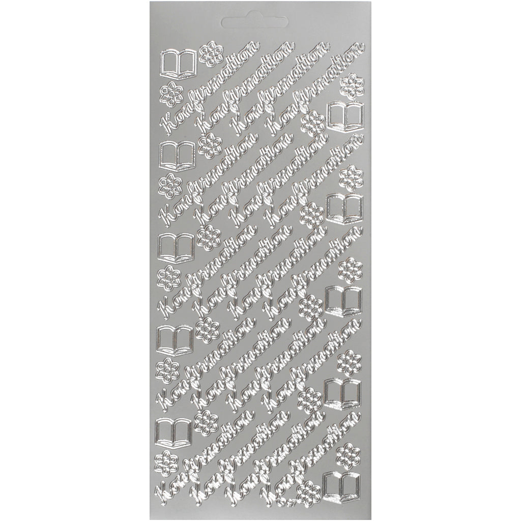 Autocollants, konfirmation, argent, 1 flles [HOB-170277]