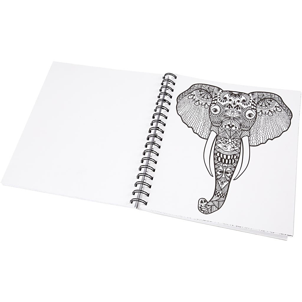 Livre de coloriage anti-stress, nature, dim. 19,5x23 cm, Nombre de pages 64, 1 pièce [HOB-19262]