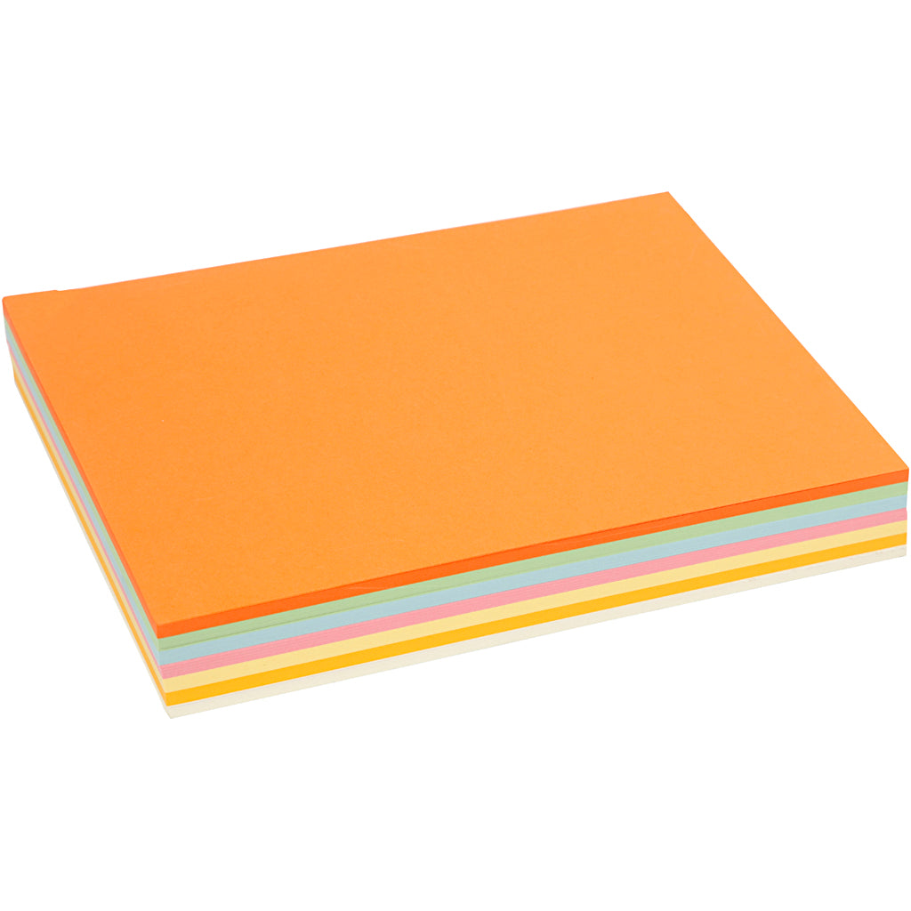 Pastel Card, A4, sheet 210x297 mm, 160 g, pastel colours, 210 ass sheets