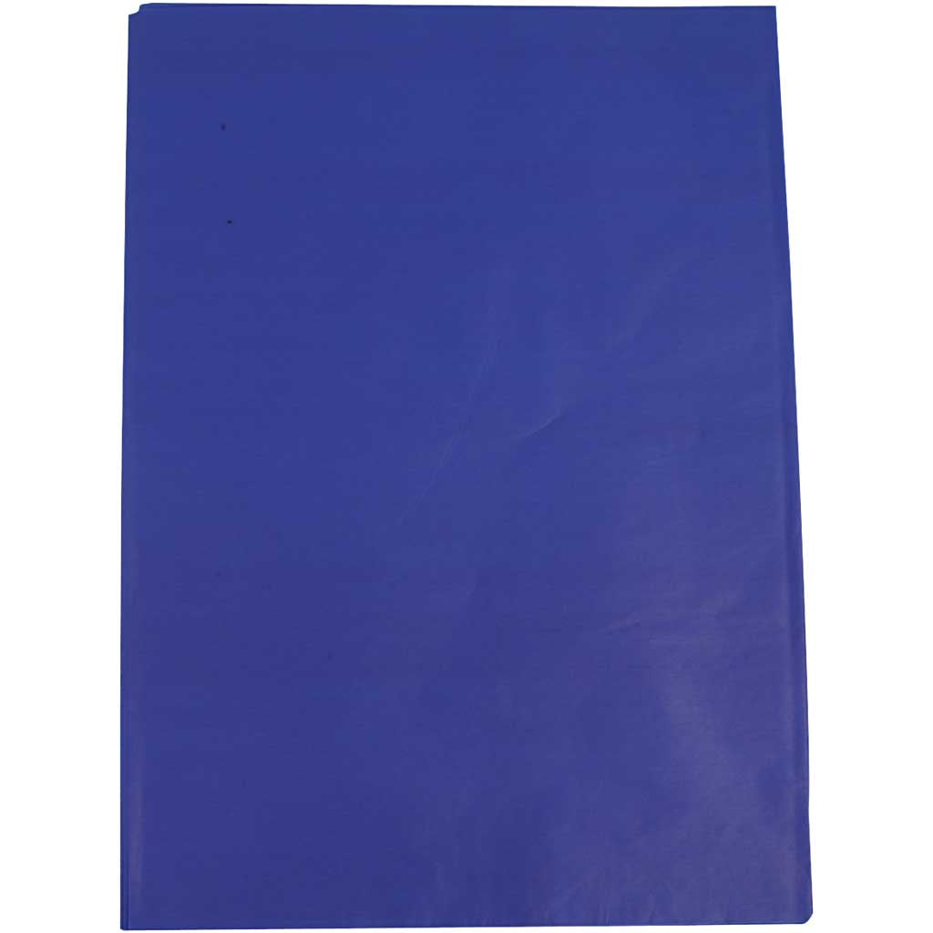 Papier de soie, feuille 50x70 cm,  14 gr, bleu, 25flles [HOB20866]