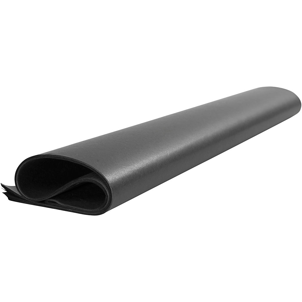 Papier de soie, feuille 50x70 cm,  14 gr, noir, 25flles [HOB20869]