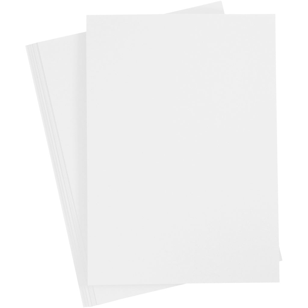 Card, A4, sheet 210x297 mm, 180 g, white, 20 sheet