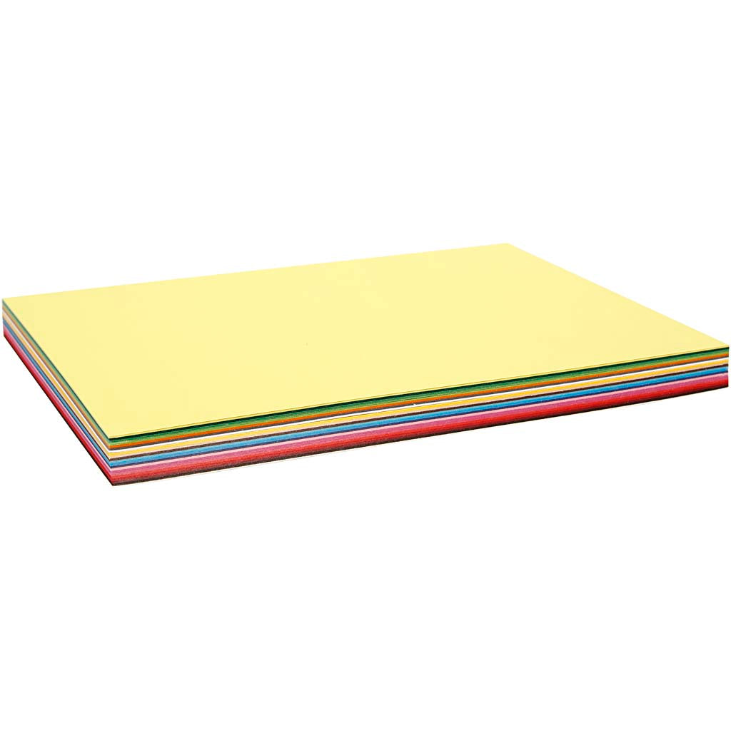 Papier cartonné Colortime, A5 148x210 mm,  180 gr, Couleurs assorties, 60flles. ass. [HOB214250]