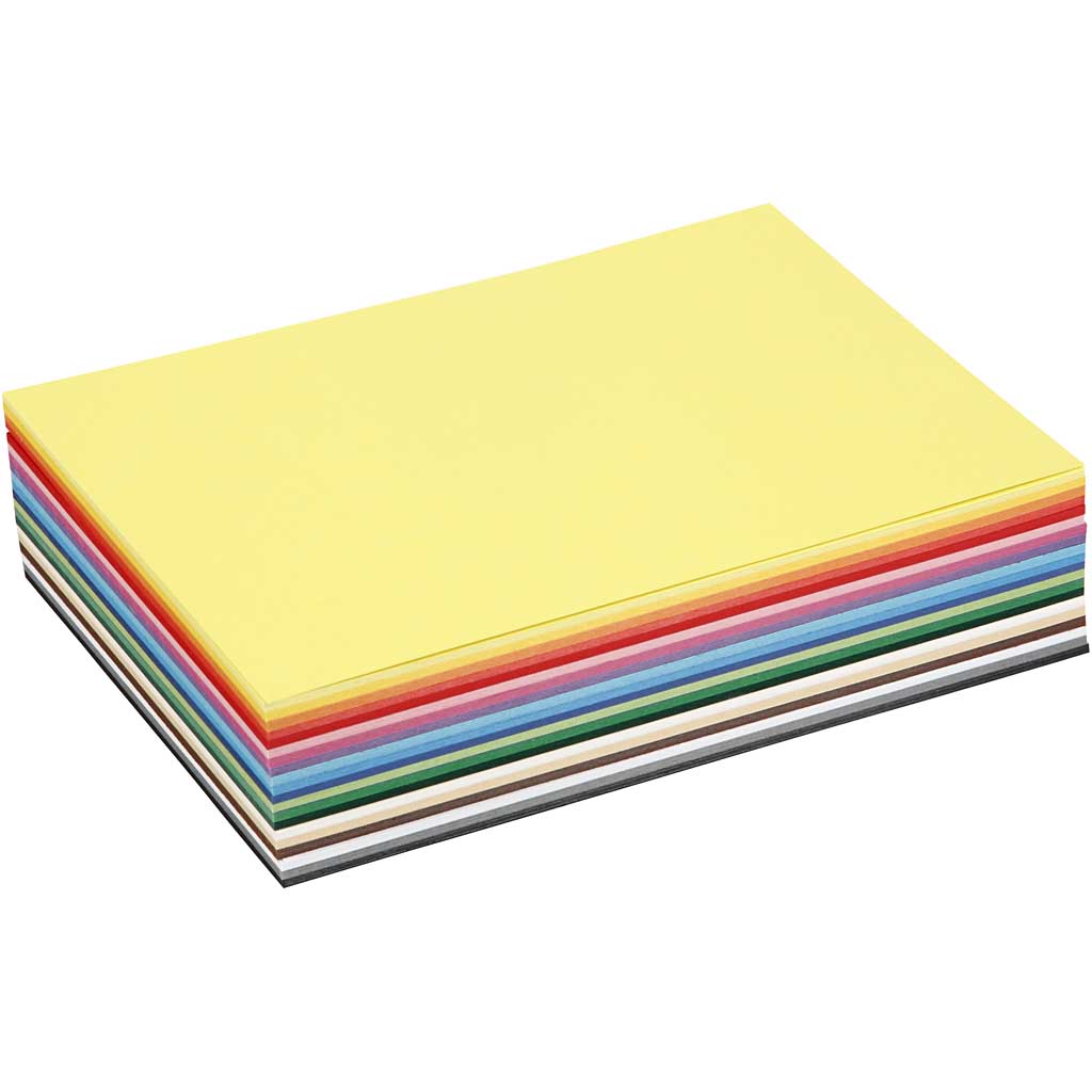 Creative Card, A5, sheet 148x210 mm, 180 g, assorted colours, 60 ass sheets