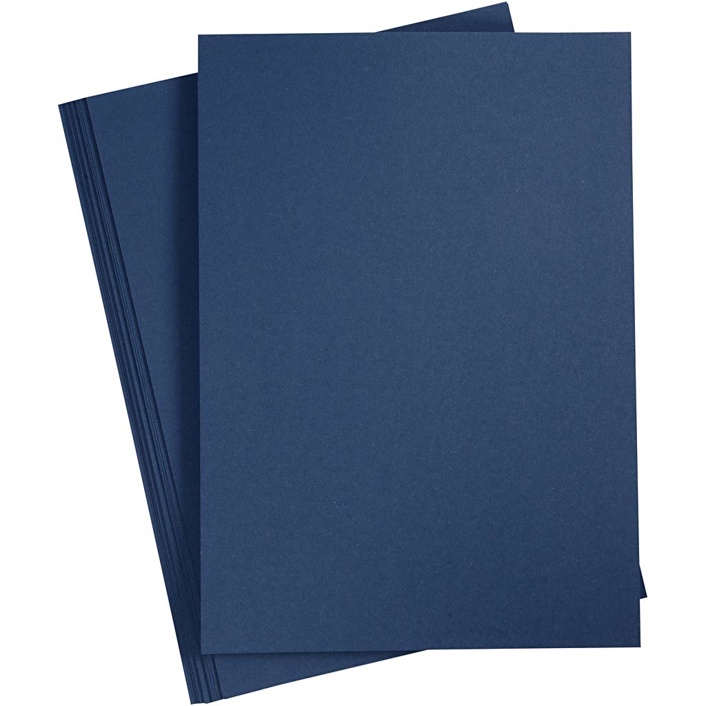 Card, A4, sheet 210x297 mm, 220 g, blue, 10 pc